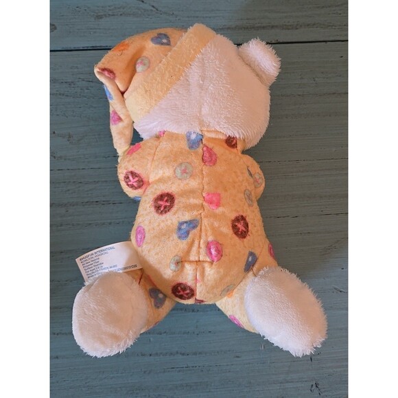 Prayer Pals Teddy Bear White Plush Yellow Pajamas Moon Stars Now I Lay Me Down - Picture 6 of 6
